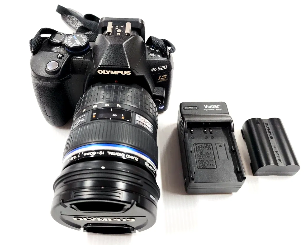 OLYMPUS EVOLT E-520 10MP Digital Camera Olympus Zuiko 12-60mm Lens w/ Charger-0
