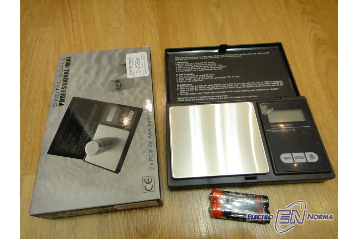 Весы электронные DIGITAL SCALE PROFESSIONAL-MINI 500гр - 0.1 (65 x 75 мм)