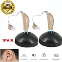 Digital Hearing Aid Aids Kit Behind the Ear BTE Sound Voice Amplifier USB Charge